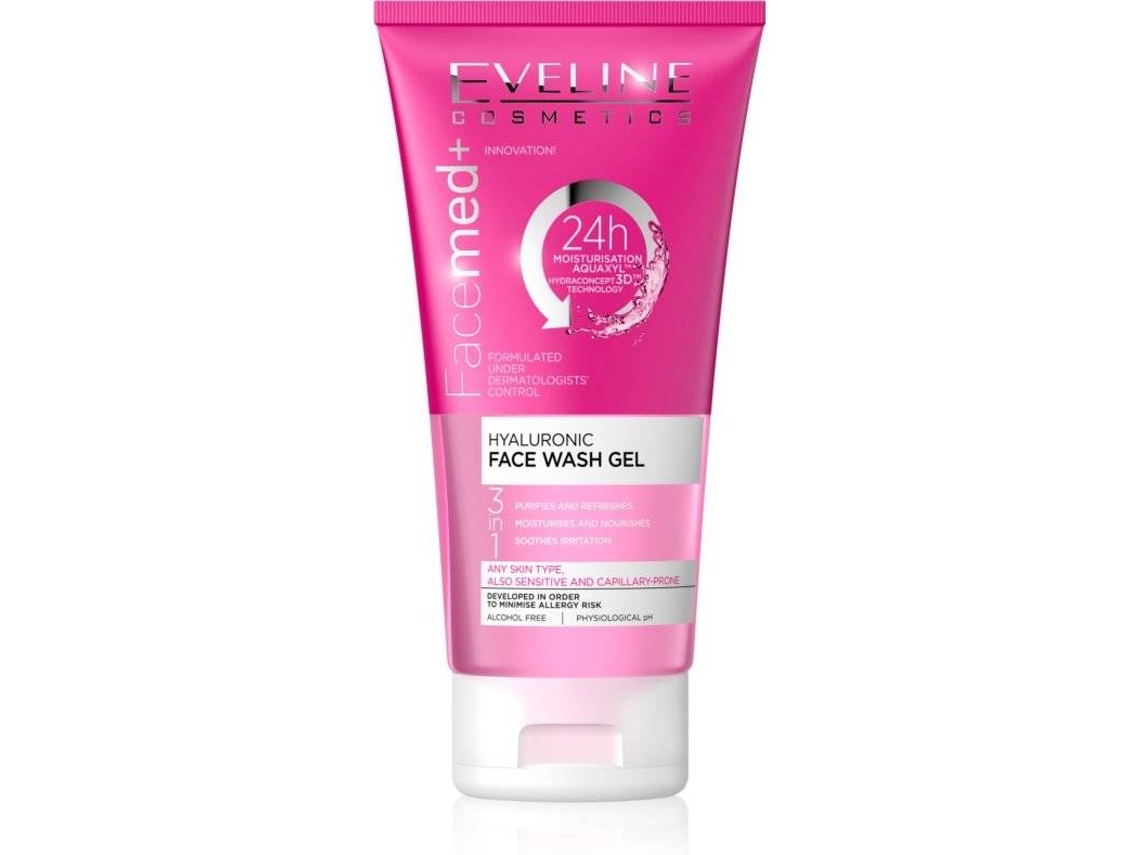 Gel de Limpieza EVELINE COSMETICS Facemed+ Cleansing Gel 3 In 1 With Hyaluronic Acid (150ml)