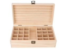 Caja De Madera Para Aceites Esenciales Con 24 Compartimentos Para Cosméticos Y Más