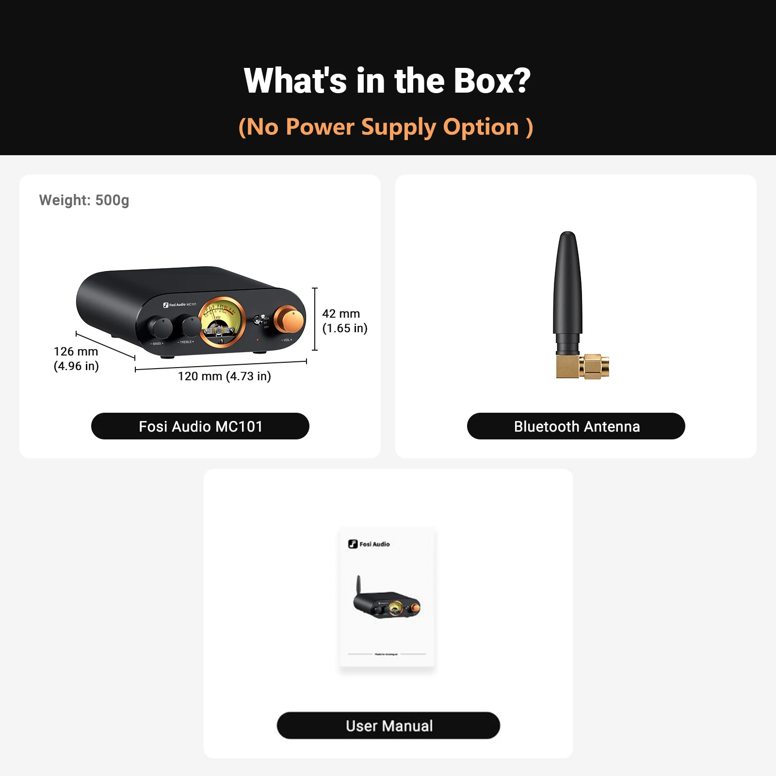 (sin Fuente De Alimentación) Amplificador Estéreo Bluetooth Con Medidor Vu, Receptor Hifi De 2 Canales