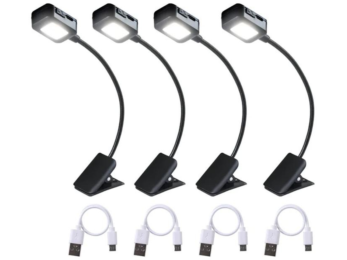 Luz De Libro Recargable De 4 Un Para Lectura De Noche En La Cama Mini Luces De Libro Pequeñas Fácilmente Fijadas En Libros Para Niños Yizhood