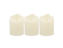 Bj-3 Peças Lâmpada De Velas Led Oscilantes Luz Quente Com Bateria Sem Chama Plástica Para Festa Festival