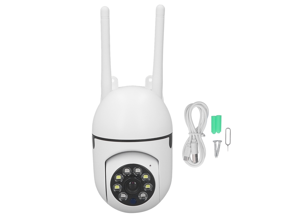 Cámara De Seguridad Inalámbrica 1080p Con Visión Nocturna De 360°, Audio Bidireccional Y Vigilancia Wifi.