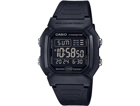 Reloj Digital CASIO Hombre (Plástico - Negro)