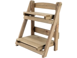 Estantería Plegable De Madera Estilo Retro, Estilo Café, De 2 Niveles, Soporte Para Plantas Y Macetas.