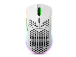 Ratón para juegos con sensor óptico de 6400 DPI, 6 botones programables, diseño ergonómico, color blanco