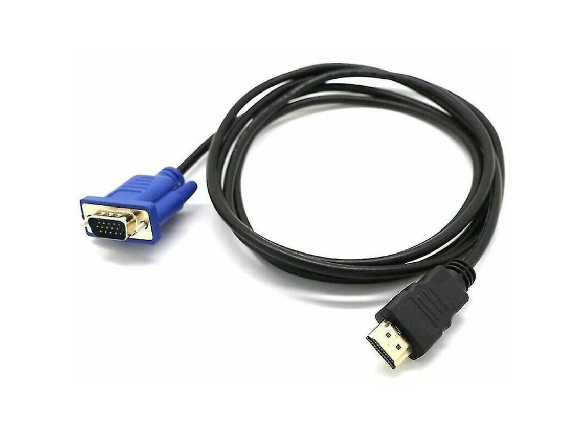 Convertidor de video para PC portátil a monitor VGA, conectores chapados en oro, cable HDMI a VGA con funcionalidad de convertidor compatible con H