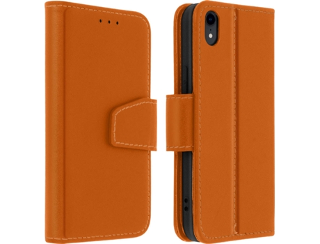 Funda iPhone XR AVIZAR Tarjetero Marrón