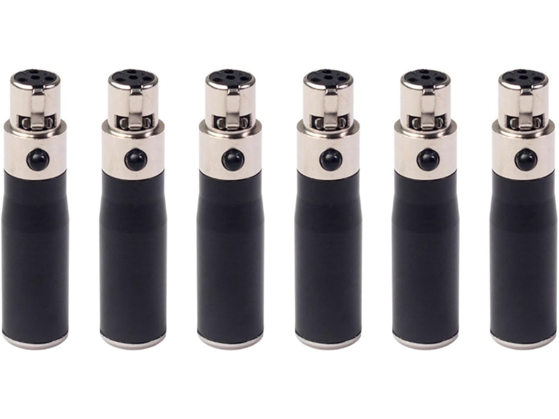 Adaptador De Audio Xlr Mini De 3 Pines Macho A 4 Pines (6 Unidades) Para Convertidor De Señal Hi-fi
