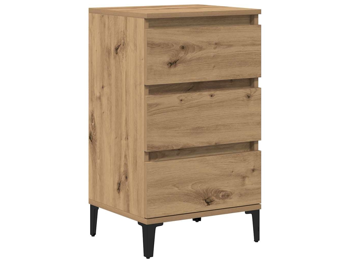 Maison Exclusive - Armario De Noche Con Cajón Roble Artesanal 45 X 35 X 44 Cm