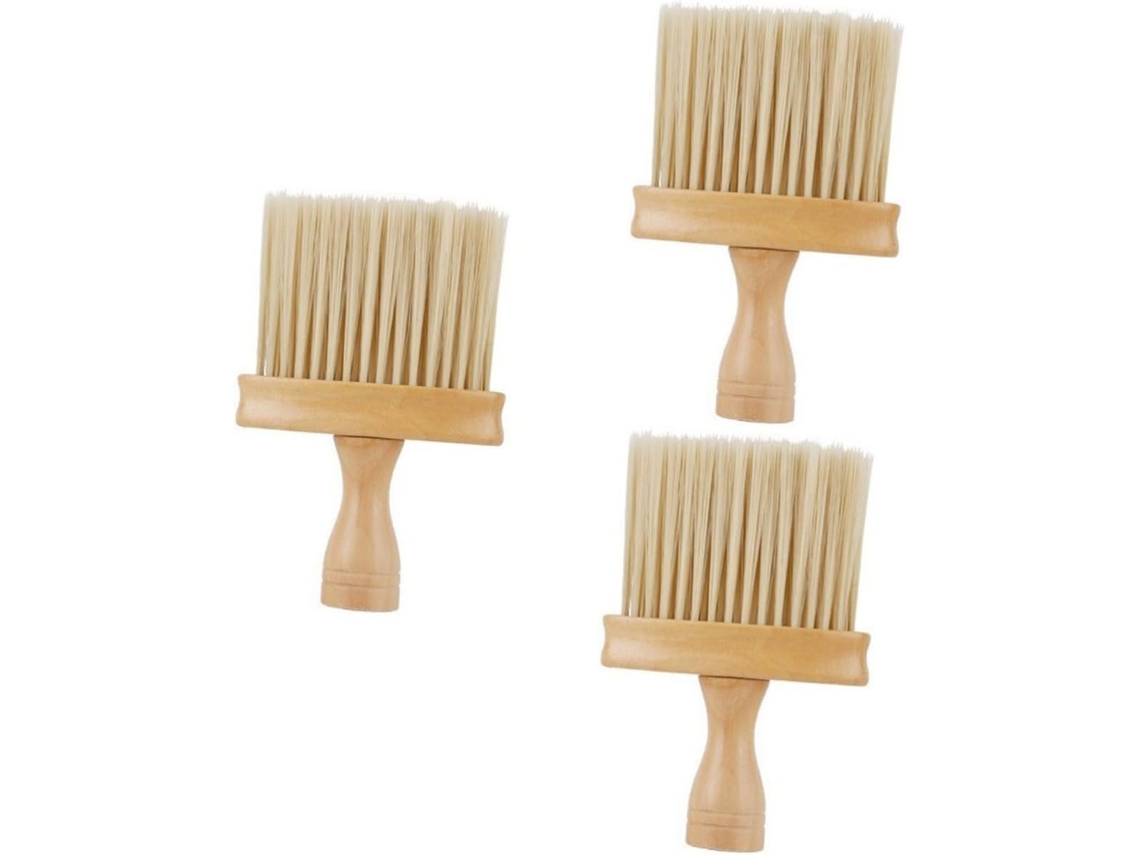 Juego De 3 Cepillos Para Limpiar El Coche Con Cerdas Densas Y Mango De Madera.
