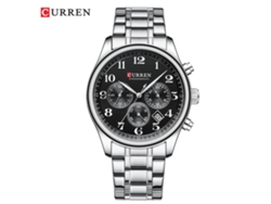 Reloj De Pulsera Multifuncional E Impermeable Para Hombre (blanco Y Negro) Con Cuarzo, Calendario Y Funciones De Negocios.