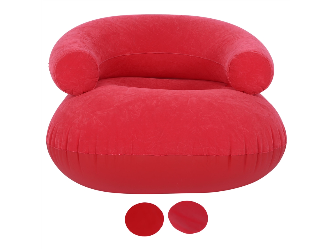 Sillón hinchable con brazos para salón, dormitorio y exteriores.