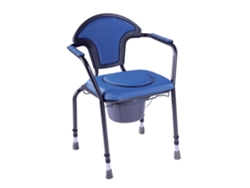 Silla sanitaria abierta con ajuste de altura azul marino AS3