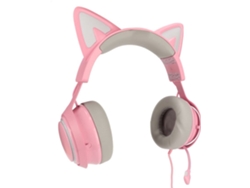 Auriculares YIZHOOD GS510 3 Efecto Sonido Ergonómico (Over Ear -Micrófono - Rosa)