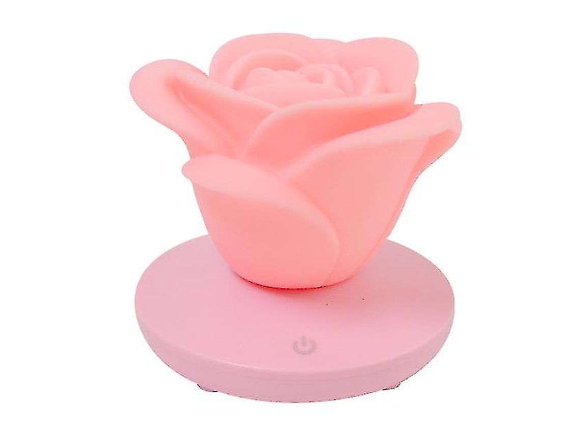 Rebe-lámpara De Mesa Romántica Con Luz De Noche Rosa, Toque De Tres Velocidades, Luz De Ambiente Usb