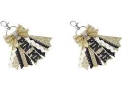 2 Llaveros Deportivos Pinme Con Purpurina, Bonitos Llaveros De Equipo Con Lazo Para Decorar Bolsos.