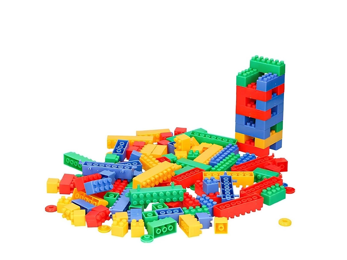 Let's Play - Juego de construcción infantil de 1 pieza con 156 bloques de construcción multicolores