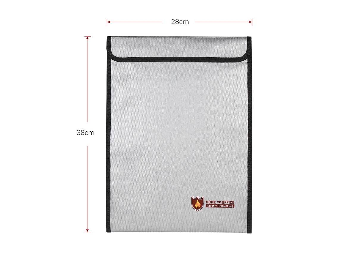 Bolsa Para Documentos Ignífuga E Impermeable Con Cierre Para Dinero, Pasaporte, Joyas Y Objetos De Valor.