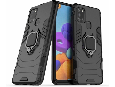 Carcasa Samsung Galaxy A21s HFS-HOUSE Kickstand Negro