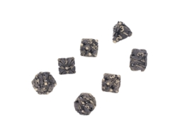 Juego De 7 Dados Poliédricos Huecos De Latón Para Juegos De Rol Y De Mesa.
