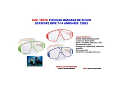 Piscinas mascara de buceo seascape dive 7-14 años 22025