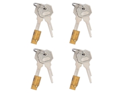 Pack 4 Cerraduras Multiuso Robustas Acero Inoxidable Puertas Habitaciones, Seguro Silenciosas. Uso Doméstico