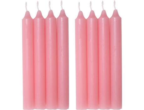 COM-FORT HOUSE- Vela de mesa Rosa - Pack velas - Velas Decorativas Sin Perfume - Velas para tu Hogar COM-FORT HOUSE