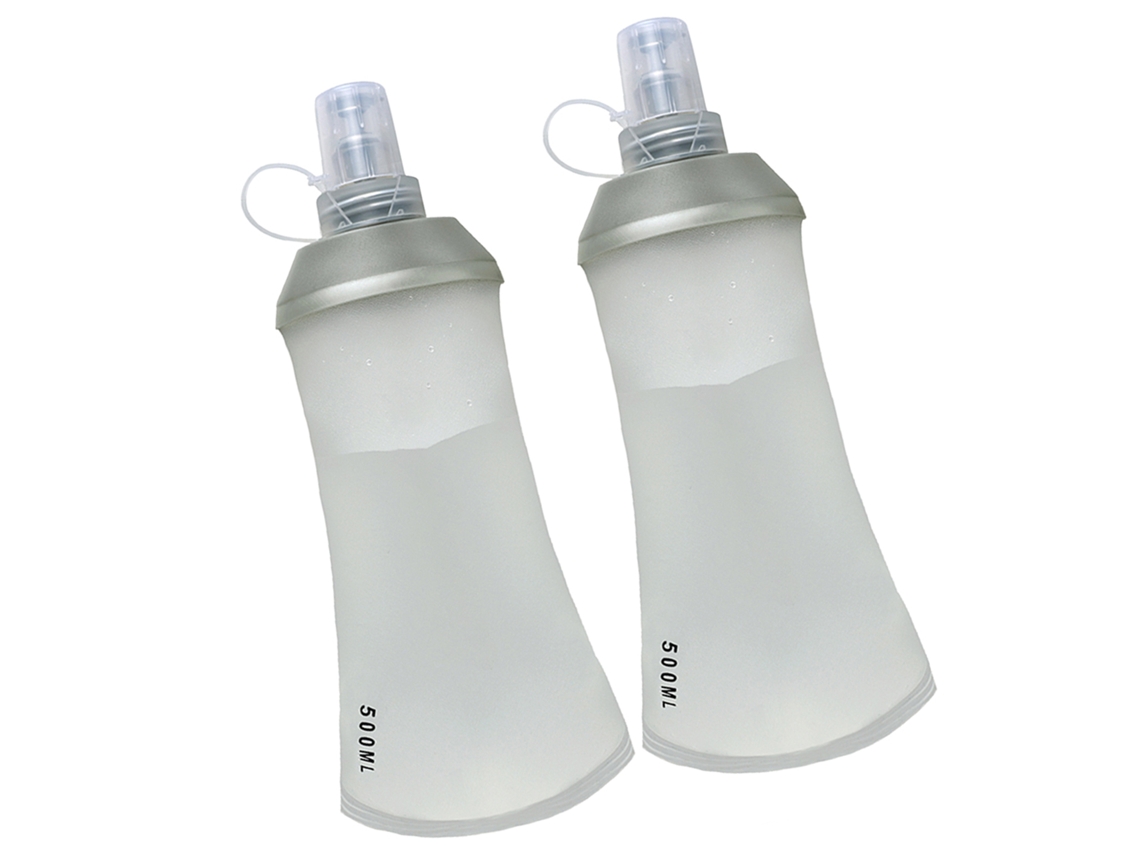 Bolsa de água portátil dobrável de 500ml, livre de BPA, ideal para escalada, ciclismo, maratona e cross-rally.