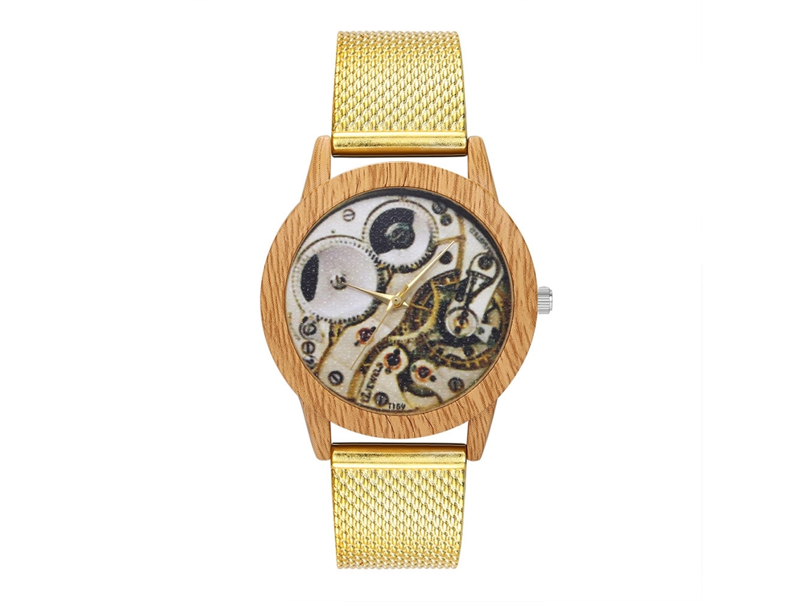 Reloj De Pulsera De Cuarzo Zhoulianfa T159-f Color Oro Para Hombre Y Mujer.