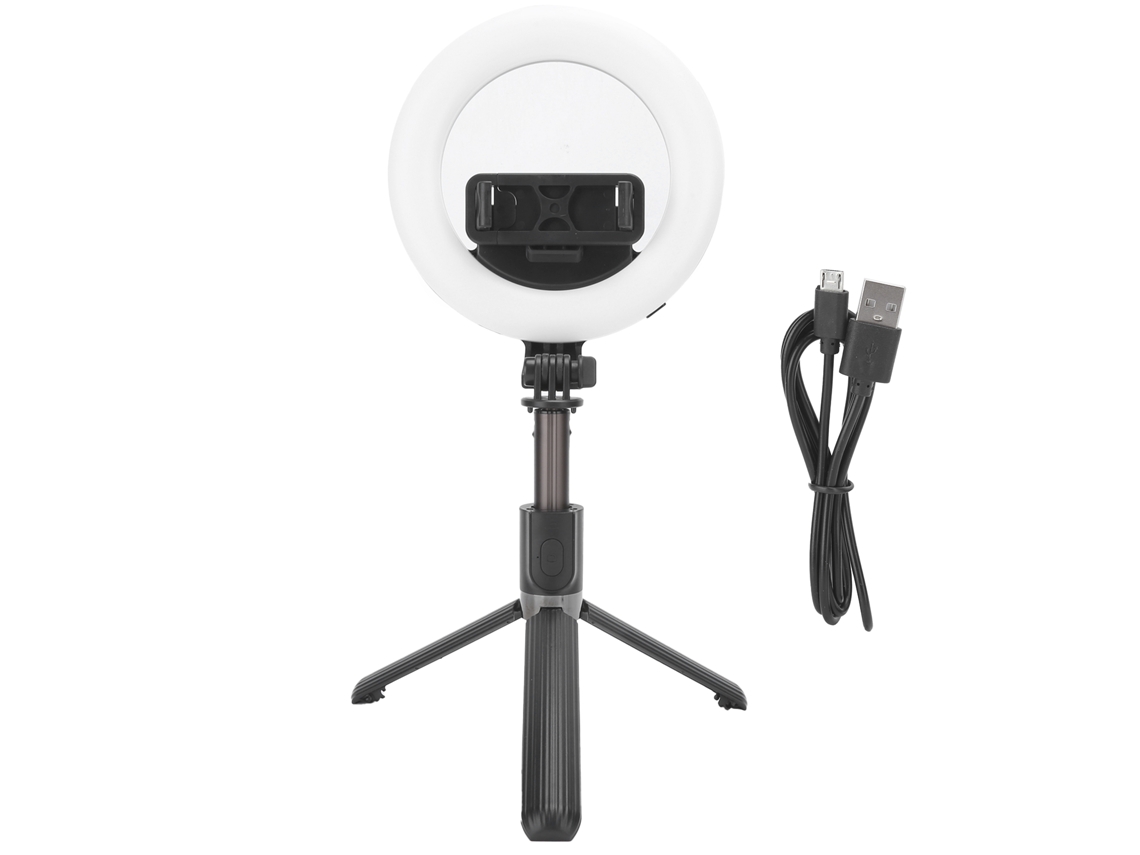 Palo De Selfie Bluetooth Com Tripé E Luz De Preenchimento Anel 5in Para Live Stream Bracket L07
