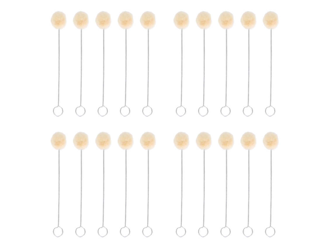 20 Cepillos De Lana Con Mango De Metal Para Teñir Y Pulir Cuero En Proyectos De Manualidades.