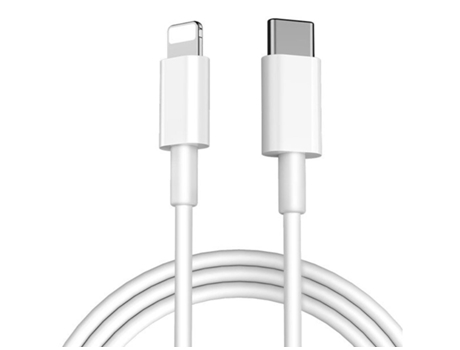 Cable De Carga Lightning Tipo C Con Tecnología Pd Y Certificado Mfi Para Apple Iphone 14 Pro Blanco