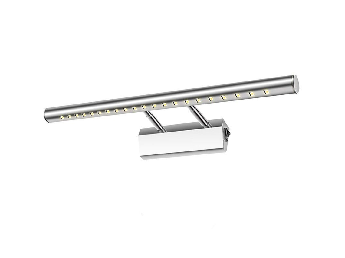 Luz De Baño Espejo De Pared 5w Acero Inoxidable 40cm 500lm Luz Blanca Fría Ip44