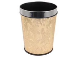 Papelera Decorativa Retro Plástico Dorado Lavable 6 Litros Hogar Oficina Diseño Único Práctica Función