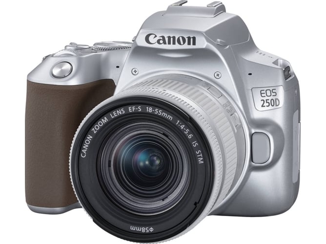 Kit Cámara Réflex CANON EOS 250 D + EF-S 18-55 f/4-5.6 IS STM (Gris - 24.1 MP - Sensor CMOS - ISO: 100 - 25 600)