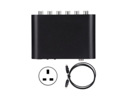 Decodificador De Áudio Digital 5.1 51r Com Entradas Fiber Coaxial Para Rca E Aux Plug Uk 100‑240v