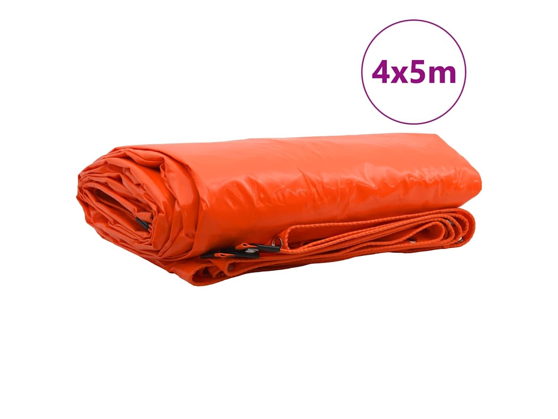Lona 650g / M² Naranja 4 X 5 M Lona Con Recubrimiento De Pvc
