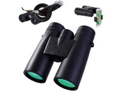 Prismáticos ENKERS Adulto Compacto 10X42 Impermeable Alta potencia Observación de aves Viajes Conciertos Para-Negro