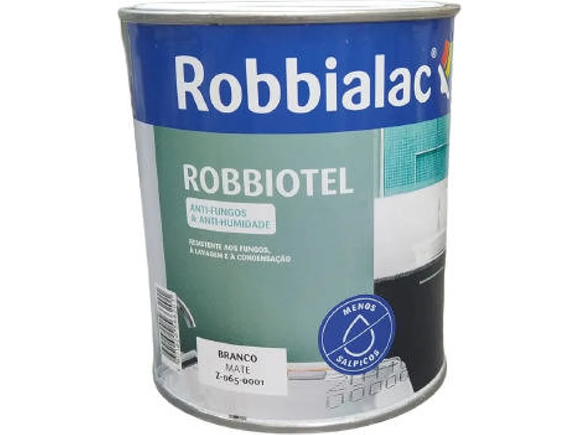 Pintura Acuosa Especial Mate ROBBIALAC Robbiotel (Blanco - 750 ml)