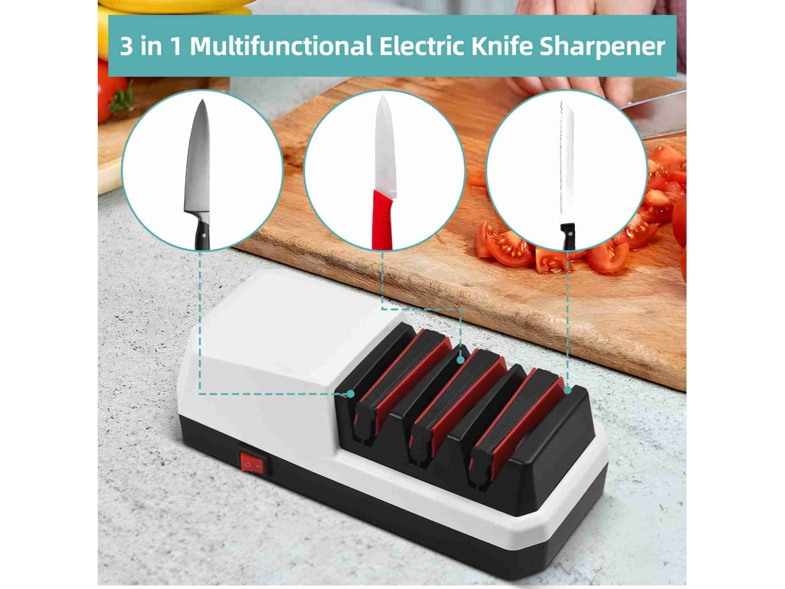 Afilador De Cuchillos Eléctrico Multifuncional Con Potente Rueda De Diamante Para La Cocina Del Hogar.
