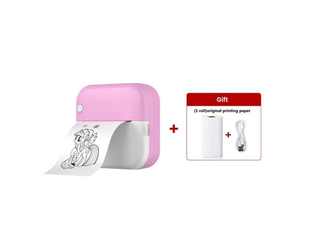 Impresora Térmica Portátil M3 Rosa (Con Rollo De Papel De Impresión) SIURN