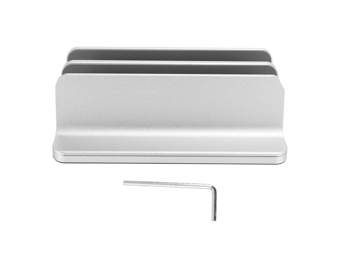 Soporte Base De Aluminio Para Portátiles Verticales De Almacenamiento Dual Con Ranura Doble Para Tarjetas Y Disipación De Calor