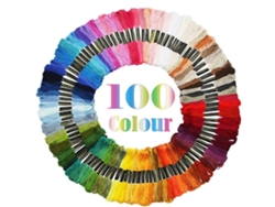 Hilo de bordar de algodón suave, perfecto para pulseras de la amistad, bordado, punto de cruz (100 unidades)