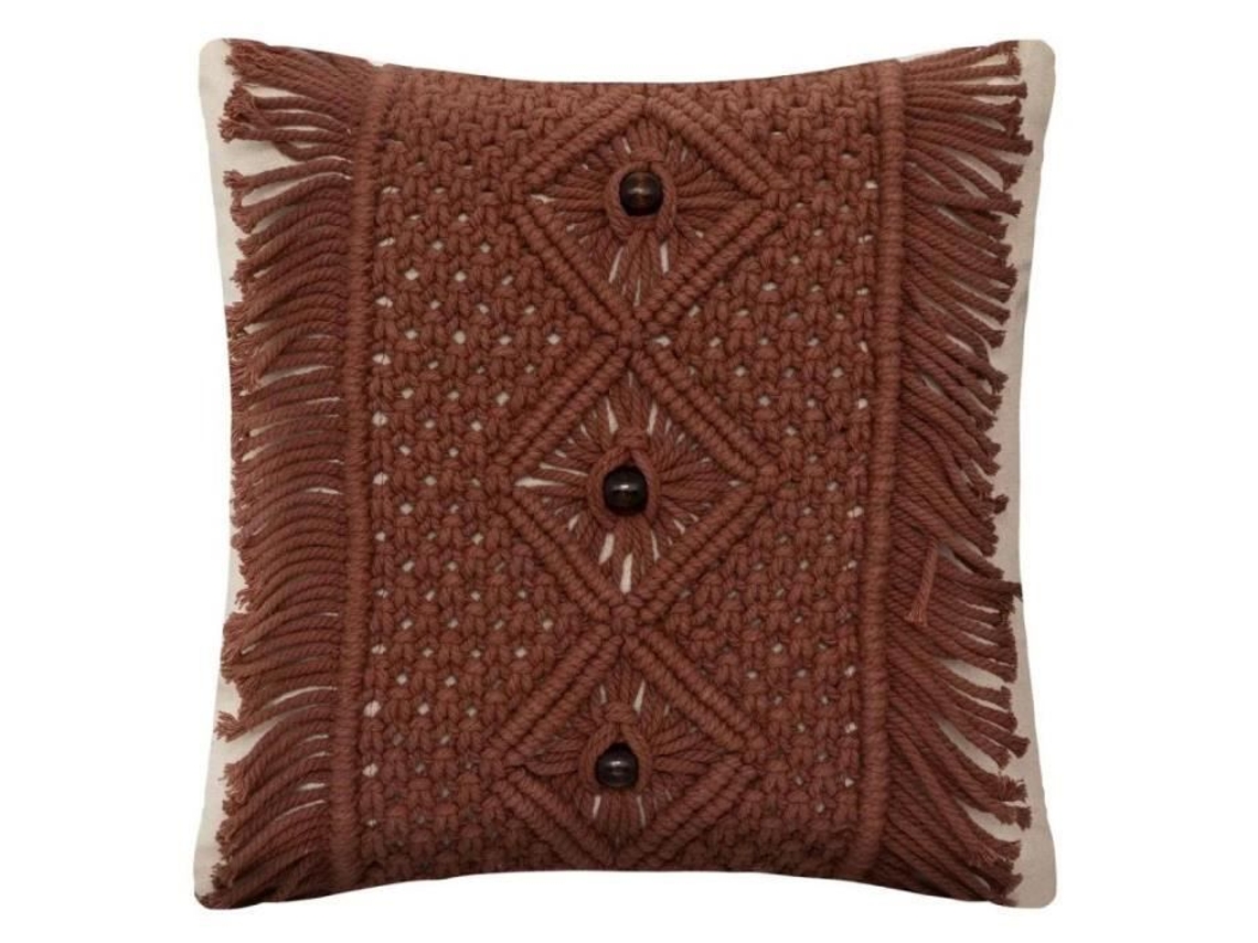 Cojín Decorativo Macramé Alicante 40X40Cm Marrón ATMOSPHERA