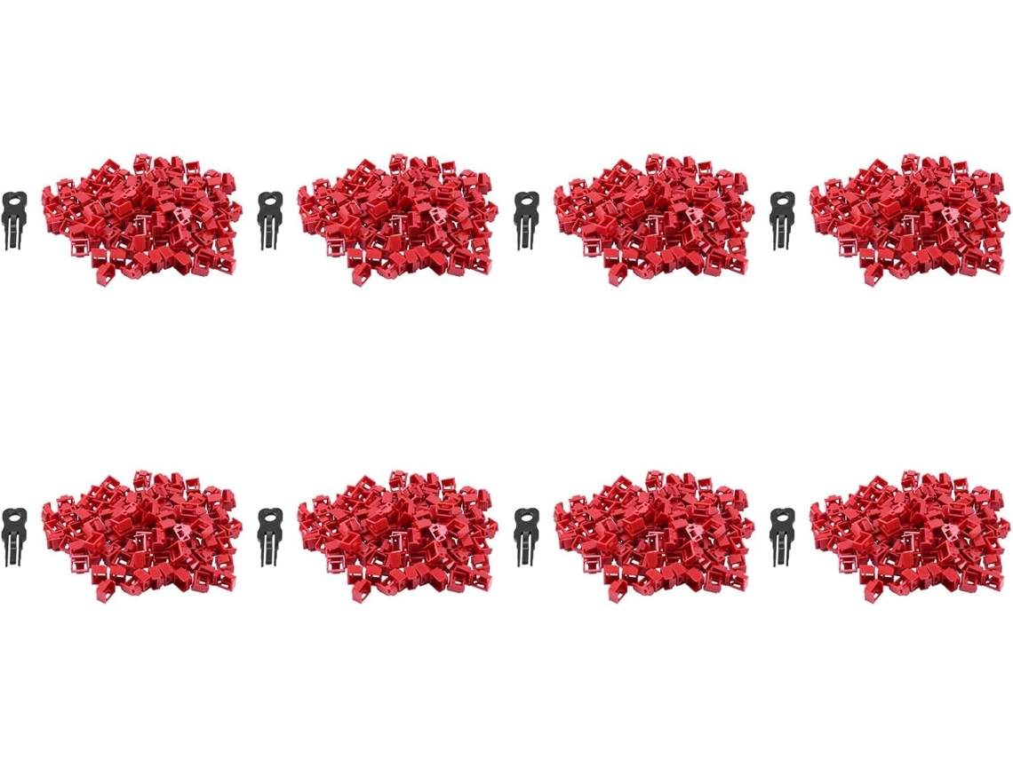 800 Unidades De Concentrador Lan Con Puerto Ethernet Rj45 De La Serie Roja Y Enchufe A Prueba De Polvo