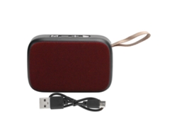 Alto-falante Bluetooth Subwoofer Sem Fio Estéreo Portátil Usb Mini Com Rádio Fm Vermelho