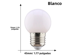 2 bombillas LED de colores G45 E27 de 220 V para lámpara de mesa/luz de noche Mdug (blancas)