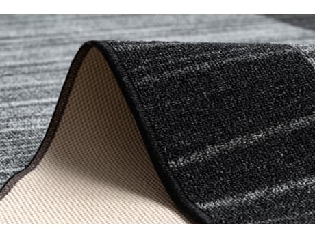 Alfombra de Pasillo con Refuerzo de Goma 57 cm Streifen Antracita
