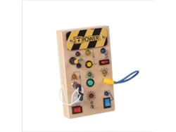Tablero Sensorial De Madera Para Actividades Para Bebés Y Niños Pequeños Con Panel De Control De Interruptor De Luz.