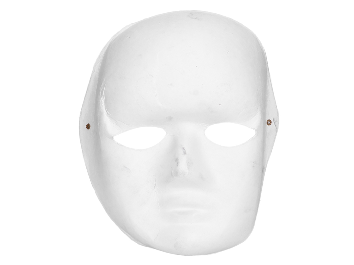 Máscara blanca para Halloween para adultos (5 unidades, mujer)